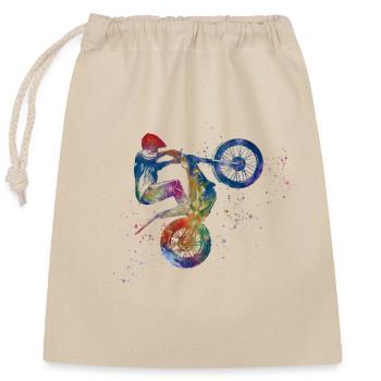 Vélo d’essai aquarelle - Sac cadeau en coton avec cordon (25 x 30 cm) - nature - Devant