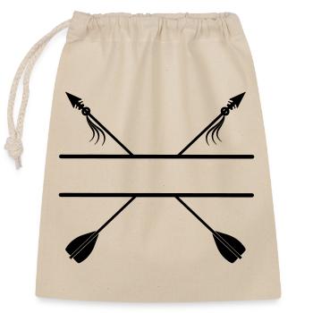 Viking arrows archery - Closable cotton gift bag (25x30cm) - nature - Front