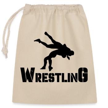 wrestling - Verschließbarer Geschenkbeutel aus Baumwolle (25x30cm) - Natur - Vorne