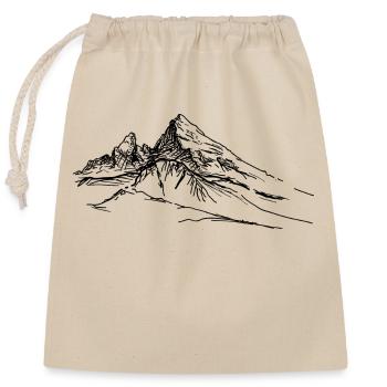 Watzmann Alpinisme Randonnée en plein air - Sac cadeau en coton avec cordon (25 x 30 cm) - nature - Devant