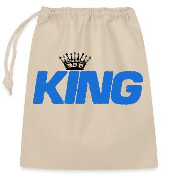King - Closable cotton gift bag (25x30cm) - nature - Front
