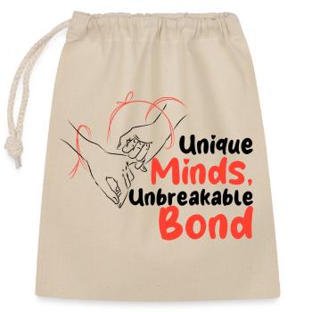 Neurodiverse Marriage Tourettes Bipolar Depression - Closable cotton gift bag (25x30cm) - nature - Front