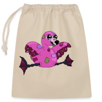 Flamant - Sac cadeau en coton avec cordon (25 x 30 cm) - nature - Devant