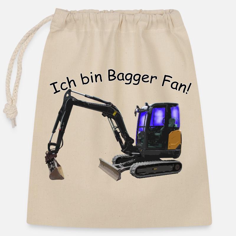 bagger - Verschließbarer Geschenkbeutel aus Baumwolle (25x30cm) - Natur