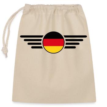 T-shirt design de style allemand - Sac cadeau en coton avec cordon (25 x 30 cm) - nature - Devant