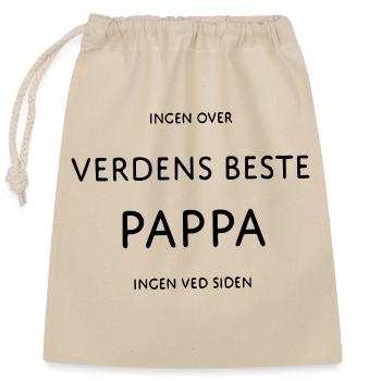 der beste Vater der Welt - Verschließbarer Geschenkbeutel aus Baumwolle (25x30cm) - Natur - Vorne