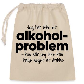 Problème d’alcool - Sac cadeau en coton avec cordon (25 x 30 cm) - nature - Devant