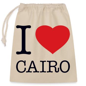 J’ADORE LE CAIRE - Sac cadeau en coton avec cordon (25 x 30 cm) - nature - Devant