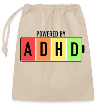 ADHD Awareness Neurodivergent - Closable cotton gift bag (25x30cm) - nature - Front