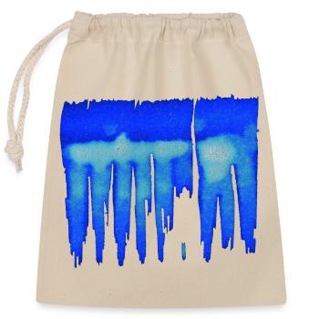 Abstract - Blue Background - Closable cotton gift bag (25x30cm) - nature - Front