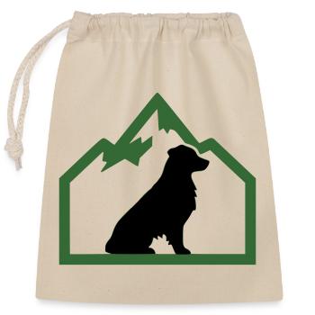 Noble Dog Mountains Outdoor Logo - Closable cotton gift bag (25x30cm) - nature - Front