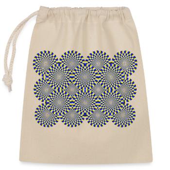 Optical illusion Optical illusion Psychedelic - Closable cotton gift bag (25x30cm) - nature - Front