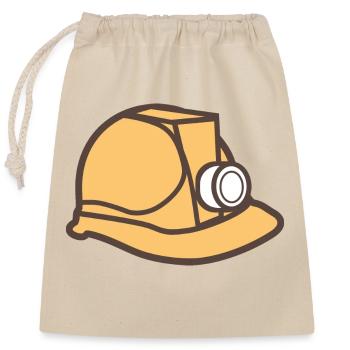 Bauarbeiter Helm - Verschließbarer Geschenkbeutel aus Baumwolle (25x30cm) - Natur - Vorne
