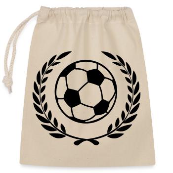 Winner football - Closable cotton gift bag (25x30cm) - nature - Front