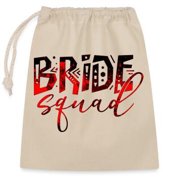 Bride bride wedding stag party bridesmaid party stag party - Closable cotton gift bag (25x30cm) - nature - Front