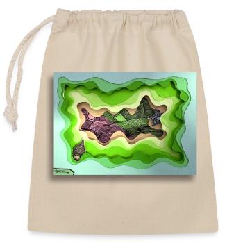 Pays des merveilles - Sac cadeau en coton avec cordon (25 x 30 cm) - nature - Devant