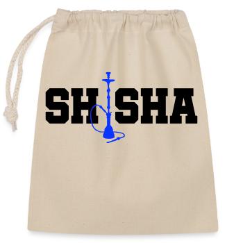 hookah - Closable cotton gift bag (25x30cm) - nature - Front