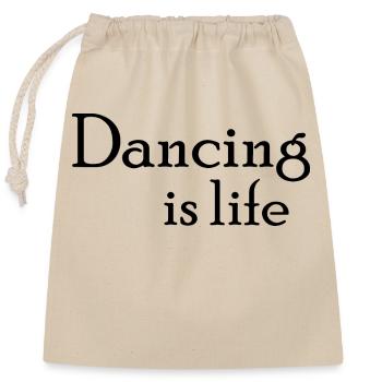 Dancing Dance Music - Closable cotton gift bag (25x30cm) - nature - Front