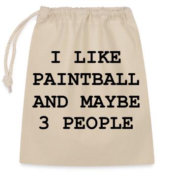 Paintball Airsoft - Sac cadeau en coton avec cordon (25 x 30 cm) - nature - Devant