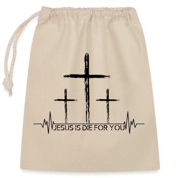 Jesus die for you - Verschließbarer Geschenkbeutel aus Baumwolle (25x30cm) - Natur - Vorne