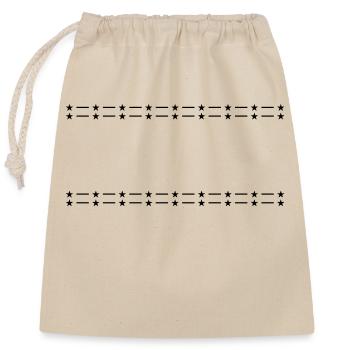 Étoiles de ligne - Sac cadeau en coton avec cordon (25 x 30 cm) - nature - Devant