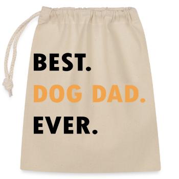 best dog dad ever - Verschließbarer Geschenkbeutel aus Baumwolle (25x30cm) - Natur - Vorne