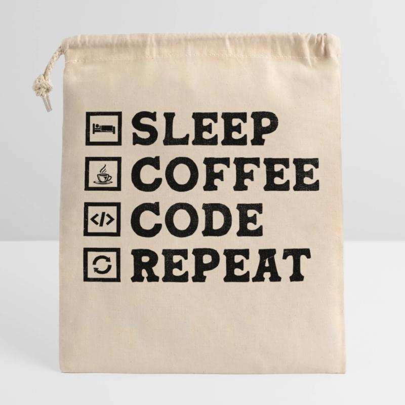 Kaffee-Codierung Programmierer Programmierer Entwickler Nerd Coff Verschließbarer Geschenkbeutel aus Baumwolle (25x30cm)