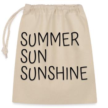 Summer Sun Sunshine Sommer Sonne Sonnenschein - Closable cotton gift bag (25x30cm) - nature - Front