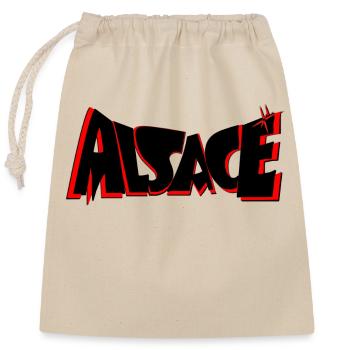 Alsace Design R - Closable cotton gift bag (25x30cm) - nature - Front