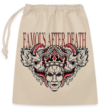Célèbre après la mort - Sac cadeau en coton avec cordon (25 x 30 cm) - nature - Devant