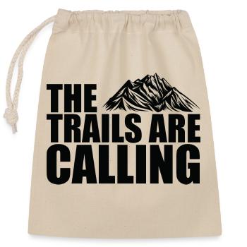 Trail Running Sport - Verschließbarer Geschenkbeutel aus Baumwolle (25x30cm) - Natur - Vorne