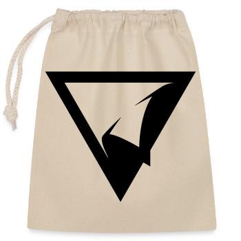 TRIANGLE PATCH - Closable cotton gift bag (25x30cm) - nature - Front