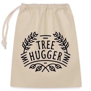 Tree hugger forest trees lover funny humor - Closable cotton gift bag (25x30cm) - nature - Front