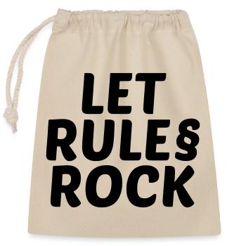 Rules Rock - Verschließbarer Geschenkbeutel aus Baumwolle (25x30cm) - Natur - Vorne