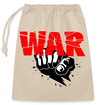 No war - Closable cotton gift bag (25x30cm) - nature - Front