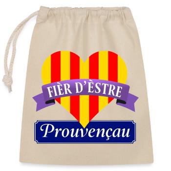 provence_fier - Closable cotton gift bag (25x30cm) - nature - Front