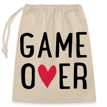 bachelor party - Closable cotton gift bag (25x30cm) - nature - Front