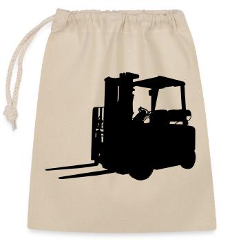 Chariots élévateurs - Sac cadeau en coton avec cordon (25 x 30 cm) - nature - Devant