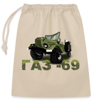 GAZ 69 - Verschließbarer Geschenkbeutel aus Baumwolle (25x30cm) - Natur - Vorne