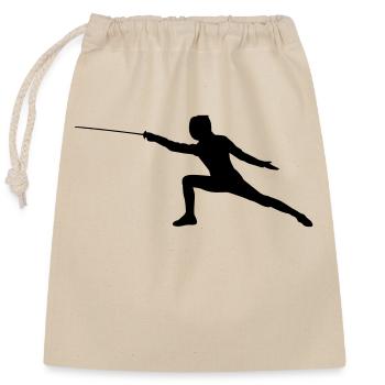 fencing - Closable cotton gift bag (25x30cm) - nature - Front