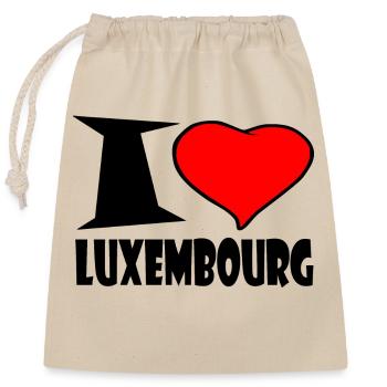 Luxemburg - Verschließbarer Geschenkbeutel aus Baumwolle (25x30cm) - Natur - Vorne