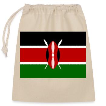 Kenya - Closable cotton gift bag (25x30cm) - nature - Front