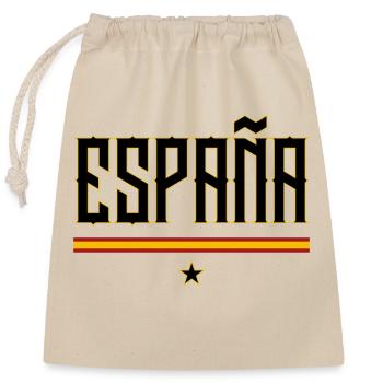 ESPANA SPANIEN FLAGGE FUSSBALL - Sac cadeau en coton avec cordon (25 x 30 cm) - nature - Devant