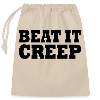 Beat it creep - Verschließbarer Geschenkbeutel aus Baumwolle (25x30cm) - Natur - Vorne