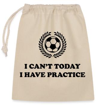 Football Soccer - Closable cotton gift bag (25x30cm) - nature - Front