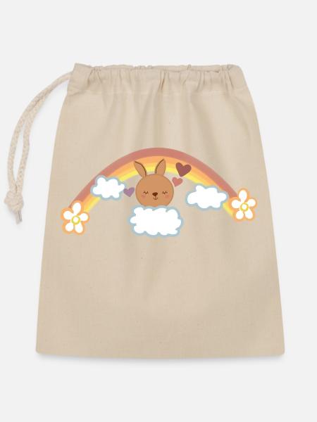cloud Easter - Verschließbarer Geschenkbeutel aus Baumwolle (25x30cm) - Natur