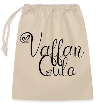 Vaffan Black - Closable cotton gift bag (25x30cm) - nature - Front