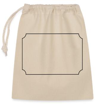 Frame border classic - Closable cotton gift bag (25x30cm) - nature - Front