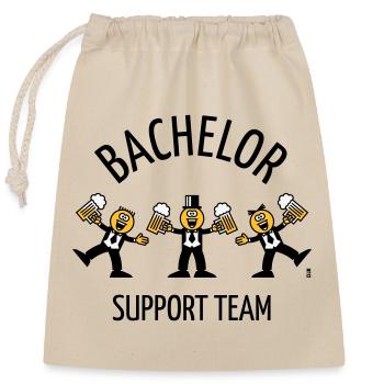 Équipe de soutien Bachelor (Caricature / Danse / B) - Sac cadeau en coton avec cordon (25 x 30 cm) - nature - Devant