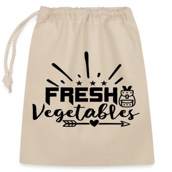 Fresh Vegetables - Closable cotton gift bag (25x30cm) - nature - Front